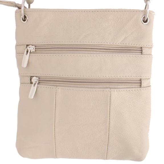 Silver Fever Genuine Leather Travel Shoulder Cross Body Purse Handbag