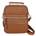 thumbnail image 1 of Cowhide Leather Men's Messenger Crossbody w Top Handle & Removable CB Strap, 1 of 10