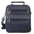thumbnail image 1 of Cowhide Leather Men's Messenger Crossbody w Top Handle & Removable CB Strap, 1 of 9