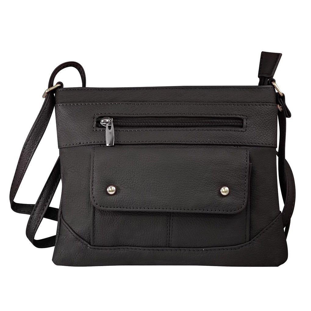 Silver Fever Leather Travel Cross Body Handbag