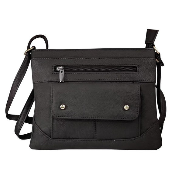 Silver Fever Leather Travel Cross Body Handbag