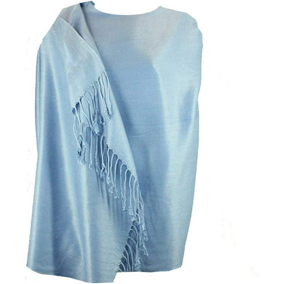 Silver Fever Nepal Solid Two Ply Warm Soft Pashmina Scarf Shawl Wrap