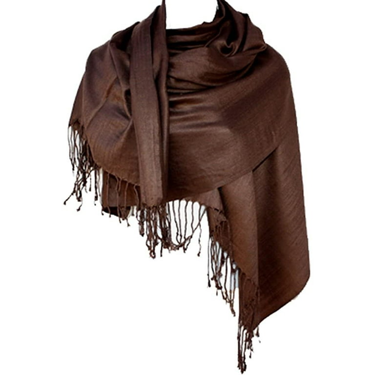 Cashmere Double-Sided Two-Color Long Shawl Warm Luxury Plain Scarf