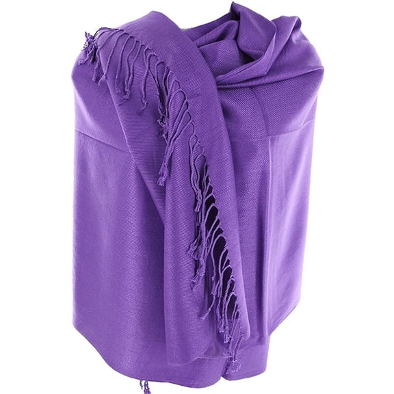 Silver Fever Nepal Solid Two Ply Warm Soft Pashmina Scarf Shawl Wrap