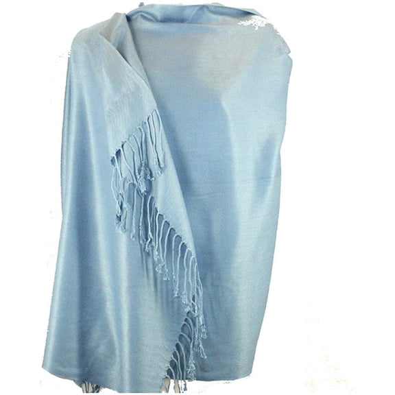 Silver Fever Nepal Solid Two Ply Warm Soft Pashmina Scarf Shawl Wrap