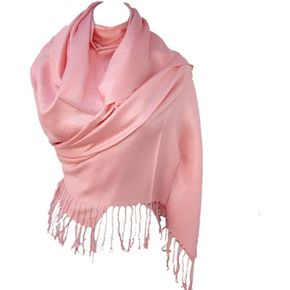 Silver Fever Nepal Solid Two Ply Warm Soft Pashmina Scarf Shawl Wrap