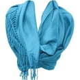 thumbnail image 1 of Silver Fever Nepal Solid Two Ply Warm Soft Pashmina Scarf Shawl Wrap, 1 of 5