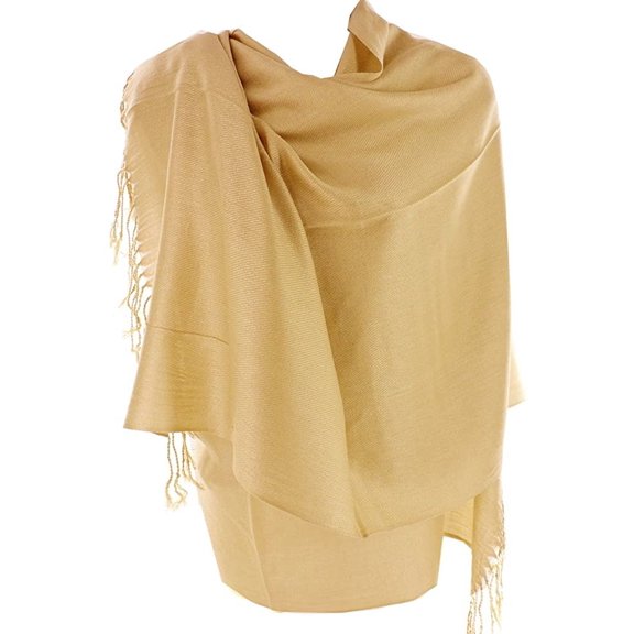 Silver Fever Nepal Solid Two Ply Warm Soft Pashmina Scarf Shawl Wrap