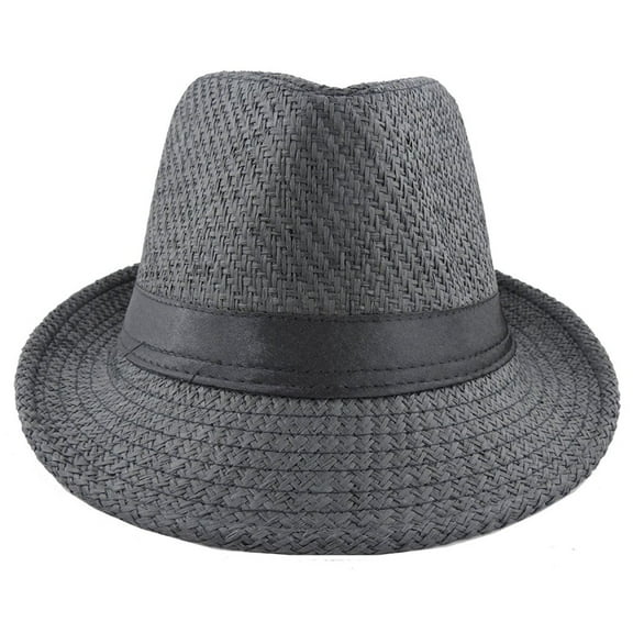Silver Fever Stylish Banded Fedora Hat with Ribbon