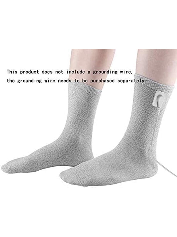Silver Fiber Conductive Socks - Electrotherapy/Grounding Socks (1 Pair)