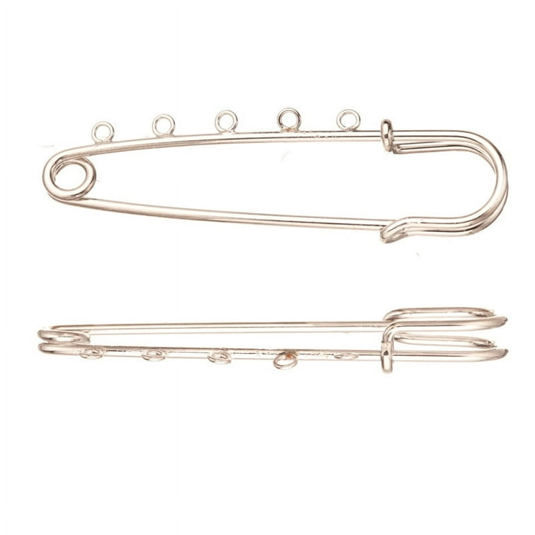 Silver-Finished Kilt Pin With (5) 2mm Loop 3-Inch Sold per pkg of 10 