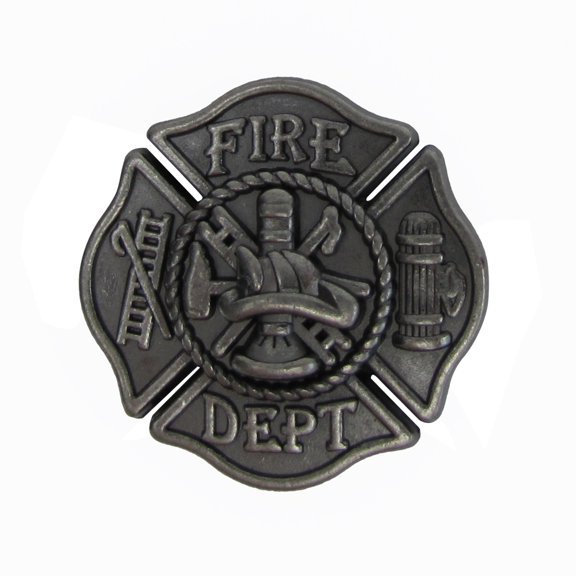 Silver Fire Dept Cross Western Saddle Hat Concho