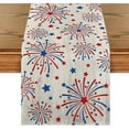 thumbnail image 1 of Silver Fireworks Patriotic 4th of July Table Runner, Seasonal Kitchen Dining Table Decoration for Home Party Decor 13x48 Inch, 1 of 1