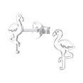 thumbnail image 1 of Silver Flamingo 925 Sterling Silver Stud Earrings, 1 of 3