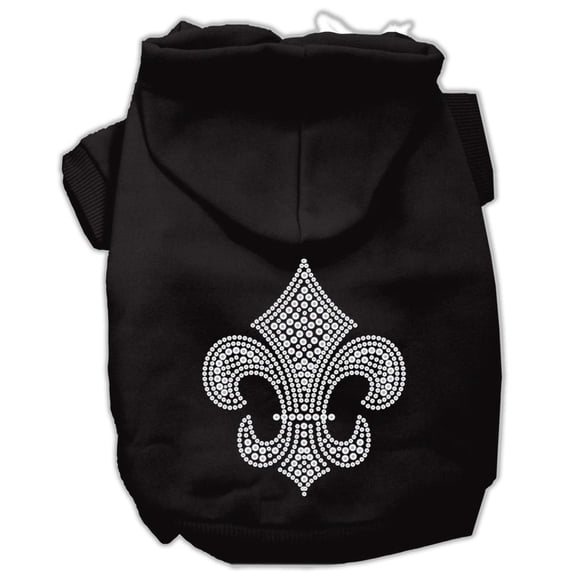 Silver Fleur De Lis Rhinestone Dog, Cat, or Pet Hoodie