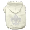 thumbnail image 1 of Silver Fleur De Lis Rhinestone Dog, Cat, or Pet Hoodie, 1 of 6