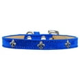 thumbnail image 1 of Silver Fleur De Lis Widget Dog Collar, Blue Ice Cream - Size 18, 1 of 1