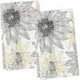 thumbnail image 1 of Silver Floral Boho Kitchen Towels Dish Towels, 18x26 Inch Seasonal Spring Decoration Hand Towels Set of 2, 1 of 6