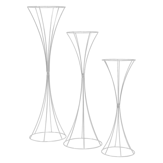 Silver Flower Stand, 3 PCs Flower Stand, for Living Room, Bedroom, Office, Formal Dining Room, Party, and More for the Decoration