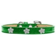 thumbnail image 1 of Dog, Puppy  Pet Widget Ice Cream Collar, "Silver Flower", 1 of 10