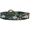 thumbnail image 1 of Silver Flower Widget Dragon Skin Genuine Leather Dog Collar, 1 of 3
