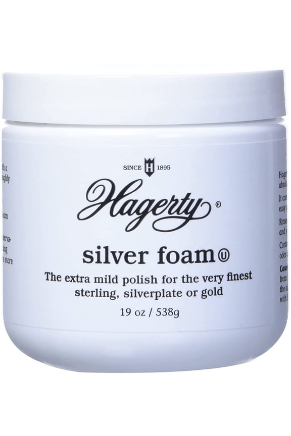 Silver Foam - Trusted Silverware Polish and Tarnish Remover Since 1895 for Sterling Silver, Silver-Plate, Gold, and Gold USA, Kosher Certified, 19 oz