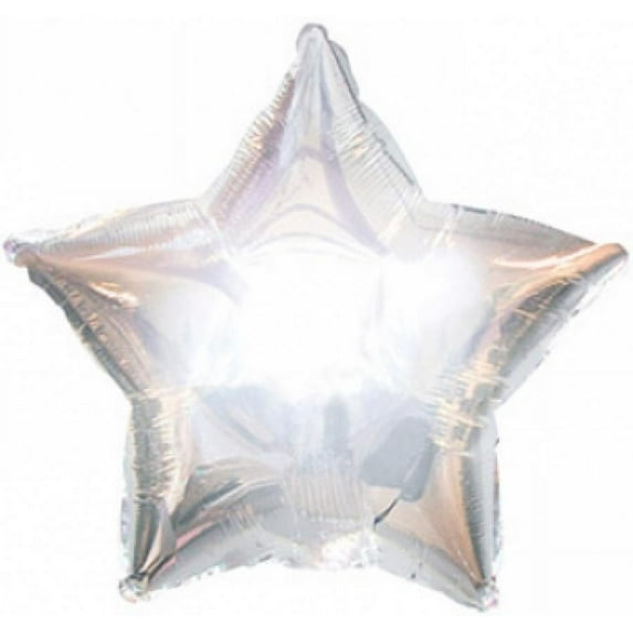 Silver Foil 18" Star Shaped Balloon, 1ct