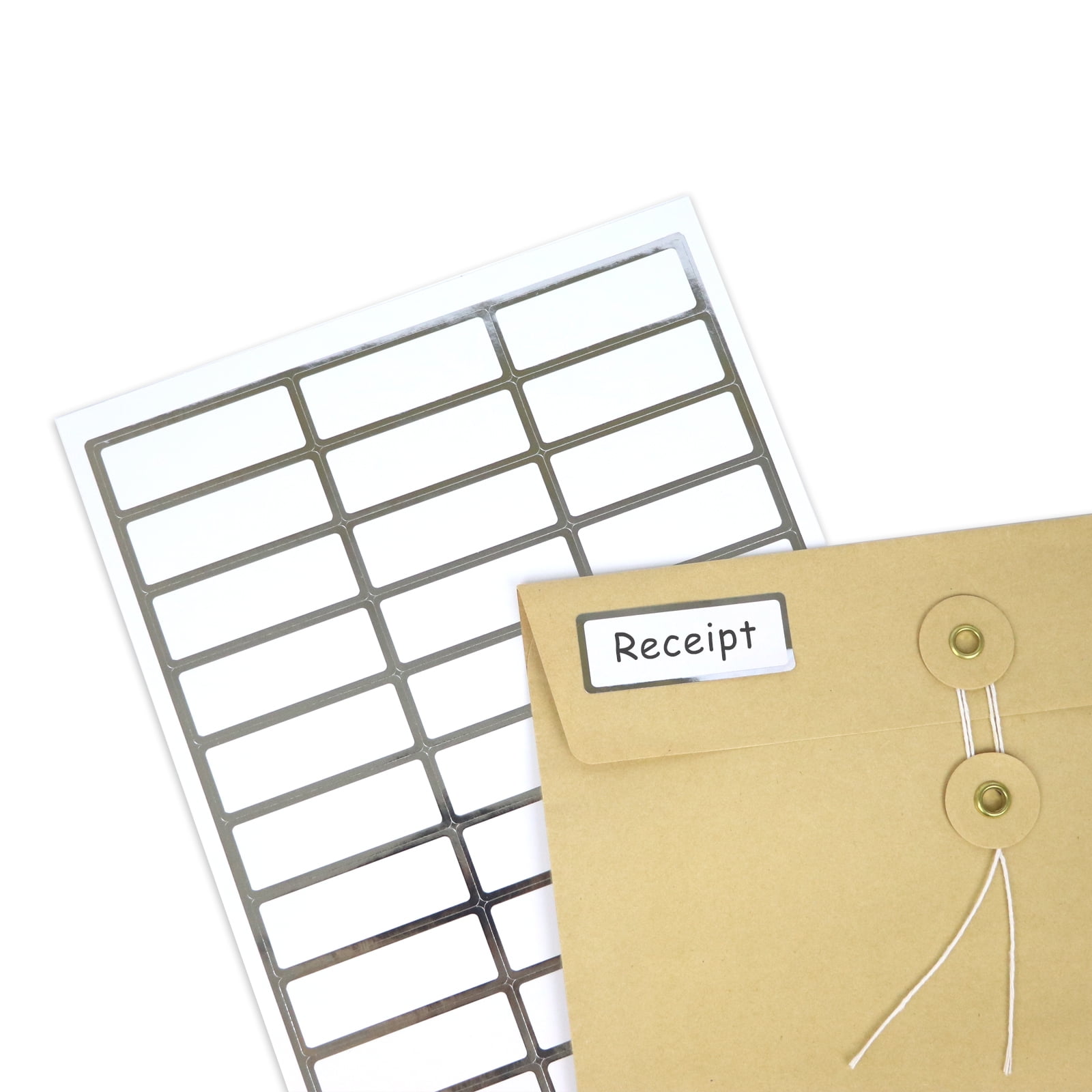 Recollections Silver Foil Address Label Stickers - Printable Adhesive Labels on 8.5" x 11" Sheets, Elegant for Invitations & Mailing, 12 Pack