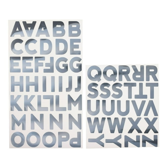 Silver Foil Block Alphabet Iron-On Transfers by Make Market®
