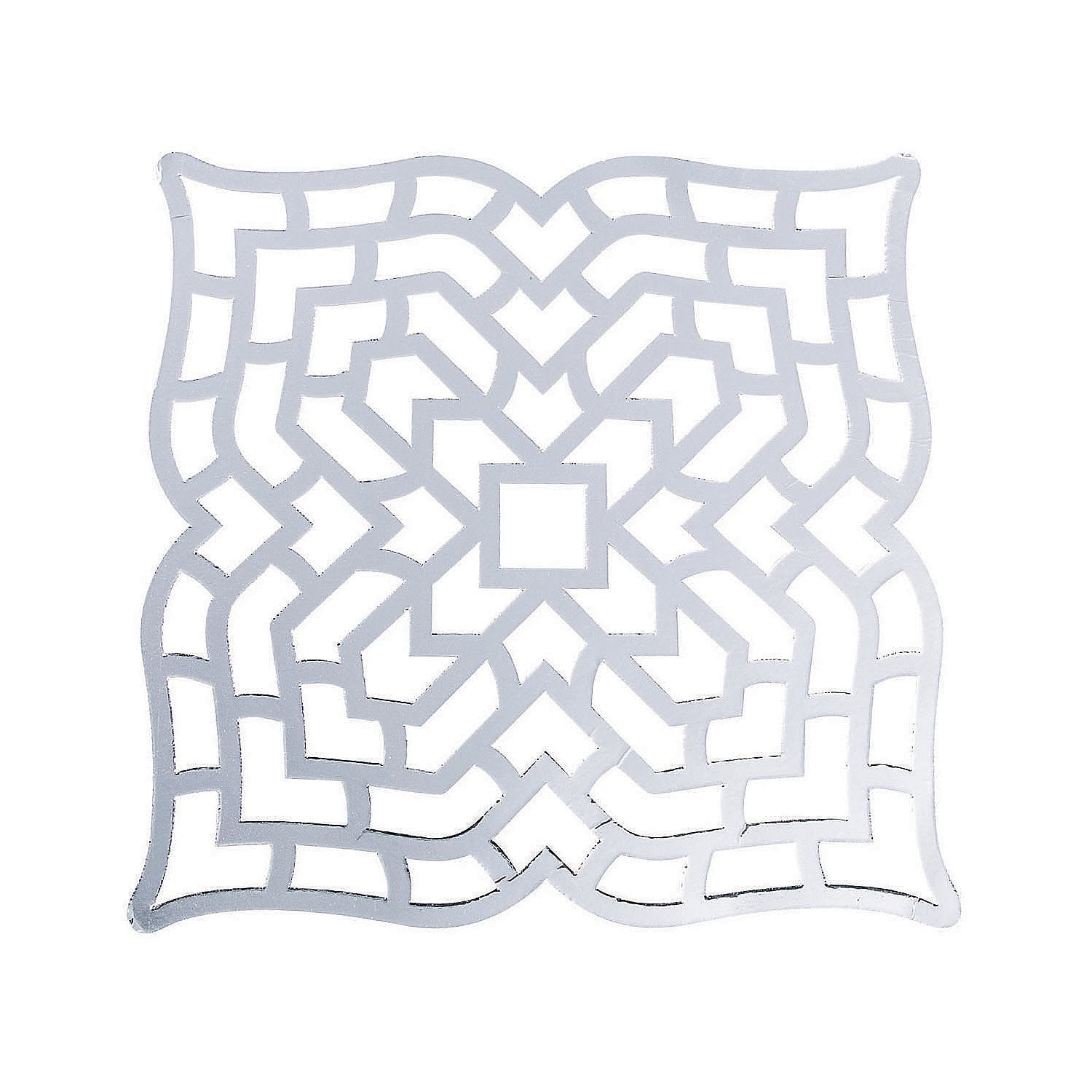 Silver Foil Cardstock Placemat 24Pc Party Supplies 24 Pieces