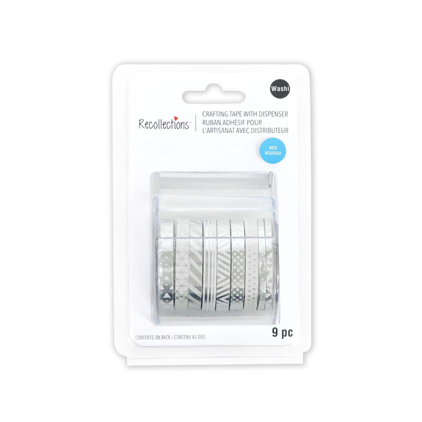 Silver Foil Crafting Washi Tape & Dispenser Set by Recollections