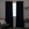 thumbnail image 1 of Silver Foil Dinosaur Printed Blackout Curtains Navy - 63, 1 of 5