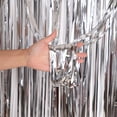 thumbnail image 1 of Silver Foil Fringe Backdrop Curtains, Tinsel Streamers Birthday Party Decorations, Fringe Backdrop for Graduation, Baby Shower, Gender Reveal, Disco Party, 1 of 16