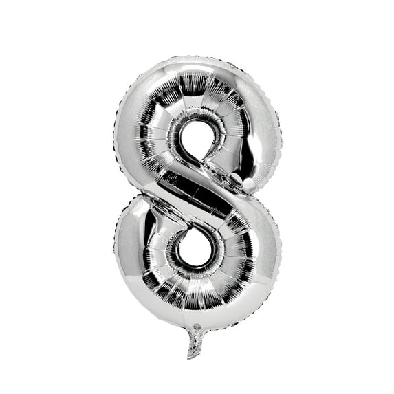 Silver Foil Number Balloon by Celebrate It™