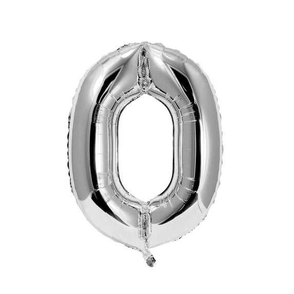Silver Foil Number Balloon by Celebrate It™