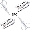 thumbnail image 1 of Kingfansion 4" Office Scissors Set Under $4, Travel Mini Portable Scissors, for Sewing and Crafting, Craft Gift, 4 Count, Sharp Precision Fabric Scissors Suitable for Embroidery, 1 of 5