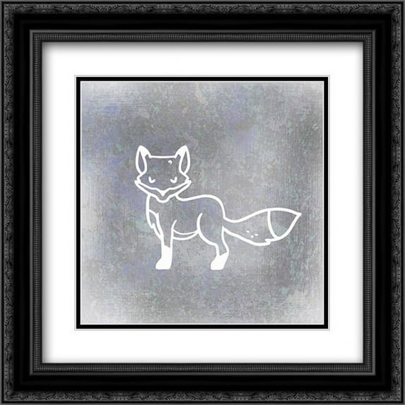 Silver Forest 2 2x Matted 20x20 Black Ornate Framed Art Print by Allen, Kimberly