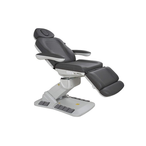 Silver Fox - Facial Chair for Esthetician, Electric Spa Treatment Chair with 4 Motors, Professional Beauty Bed, Adjustable Salon Treatment Table with 240 Rotation - 2246EB, Gray