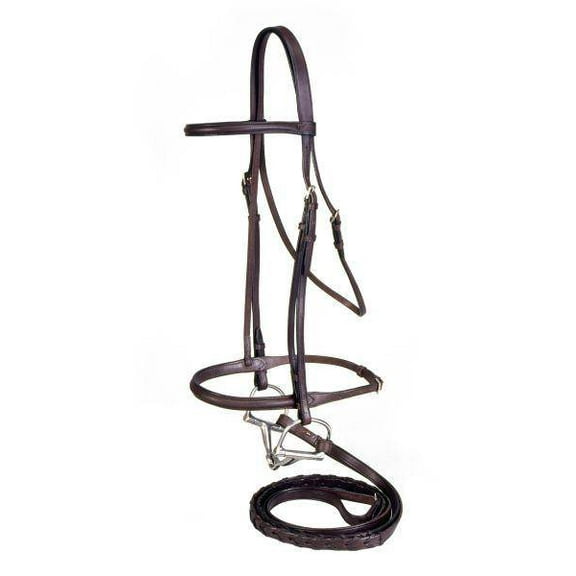 Silver Fox Raised Snaffle Bridle Brown Horse