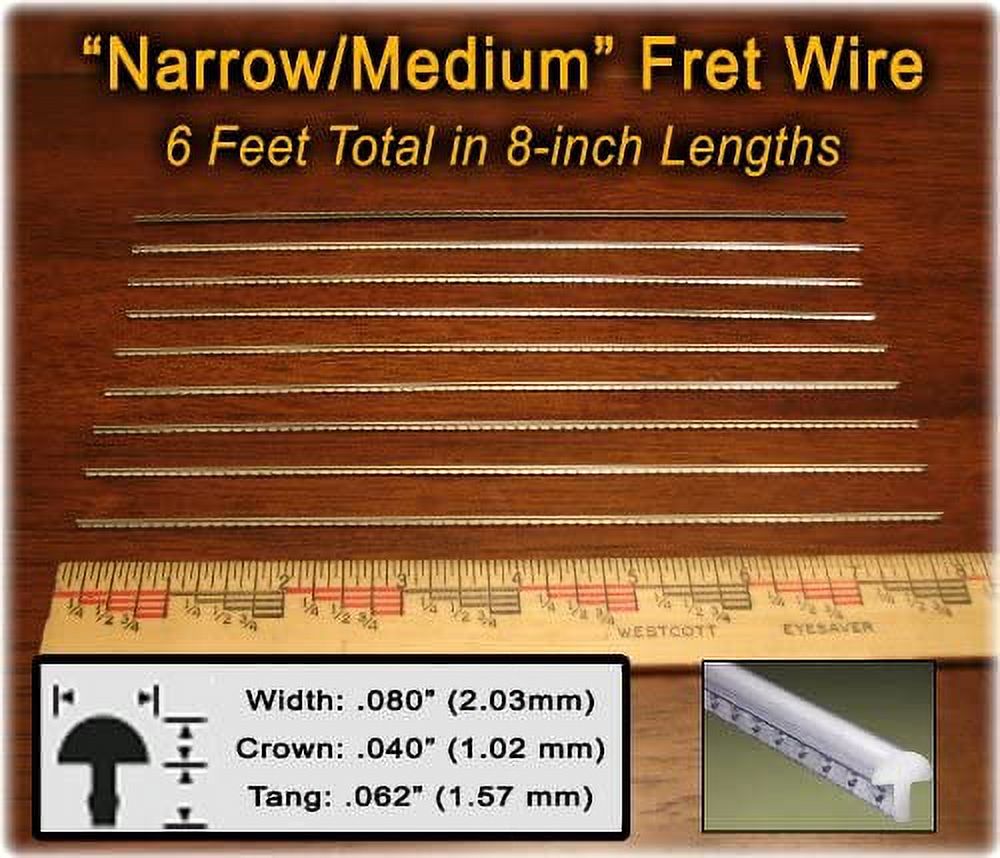 Silver Fret Wire for Banjos, Dulcimers & More Six Feet