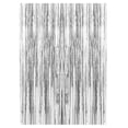 thumbnail image 1 of Silver Fringe Backdrop with Shimmering Metallic Foil, 1 Panel, Silver, for Birthday Party Decorations, Decoration, 1 of 3
