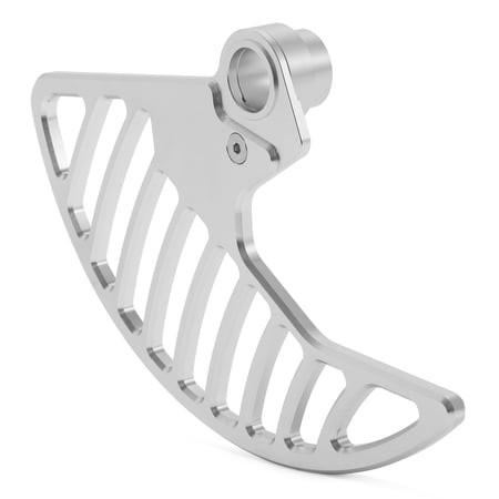 Silver Front Brake Rotor Guard Caliper Mount for Surron Ultra Bee Electric Bike