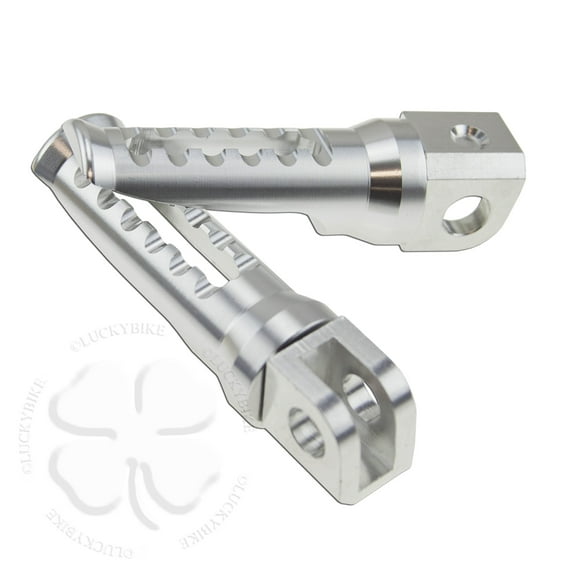 Silver GP Bevel Front Set Foot Peg Kawasaki Ninja Rider Main Step Footrest Bar