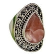 thumbnail image 1 of Silver Gift Ring, Rhodocrosite Solid 925 Sterling Silver Ring, 1 of 5