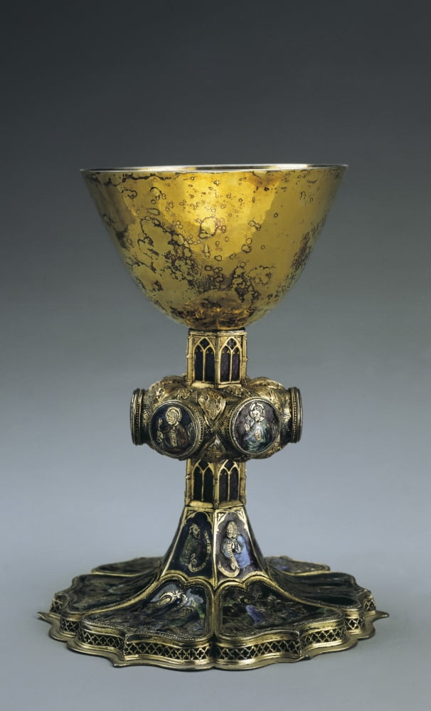 Silver Gilded Chalice With Enamels Canvas Art - (24 x 36)
