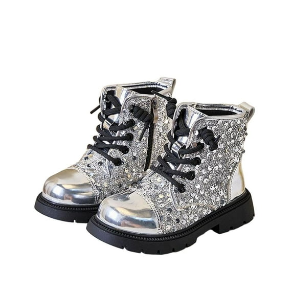 Silver Girls Boots With Durable Construction For Active Lifestyles, Comfortable Fit For All-Day Wear, Supportive Design For Comfort