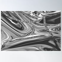 Silver Glitter Abstract Art Poster Wall Art, Modern Wall Decor For Living Room Bedroom, 8x12 UNFRAMED