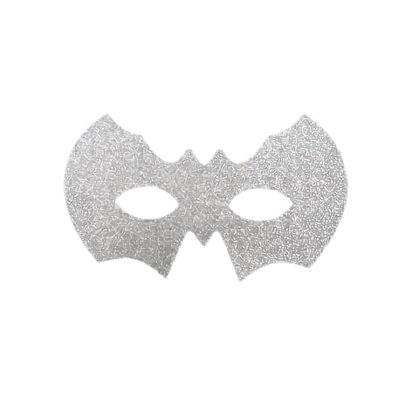 Silver Glitter Bat Masquerade Mask 9 X 5 Inch Non Woven Half Face Mask for Halloween Masquerade Party Dress Up Holiday Event Accessory 1 Pack