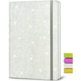 thumbnail image 1 of Silver Glitter Notebook, 8.3x5.7” 160 Lined Pages Glitter Never Peel Off Sparkle Journal for Students College Ruled A5 Hardcover Notebooks for Teens Women Writing Note Taking Office Work School Gifts, 1 of 5