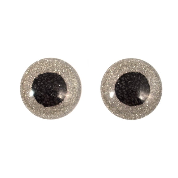 Silver Glitter Sparkling Glass Eyes